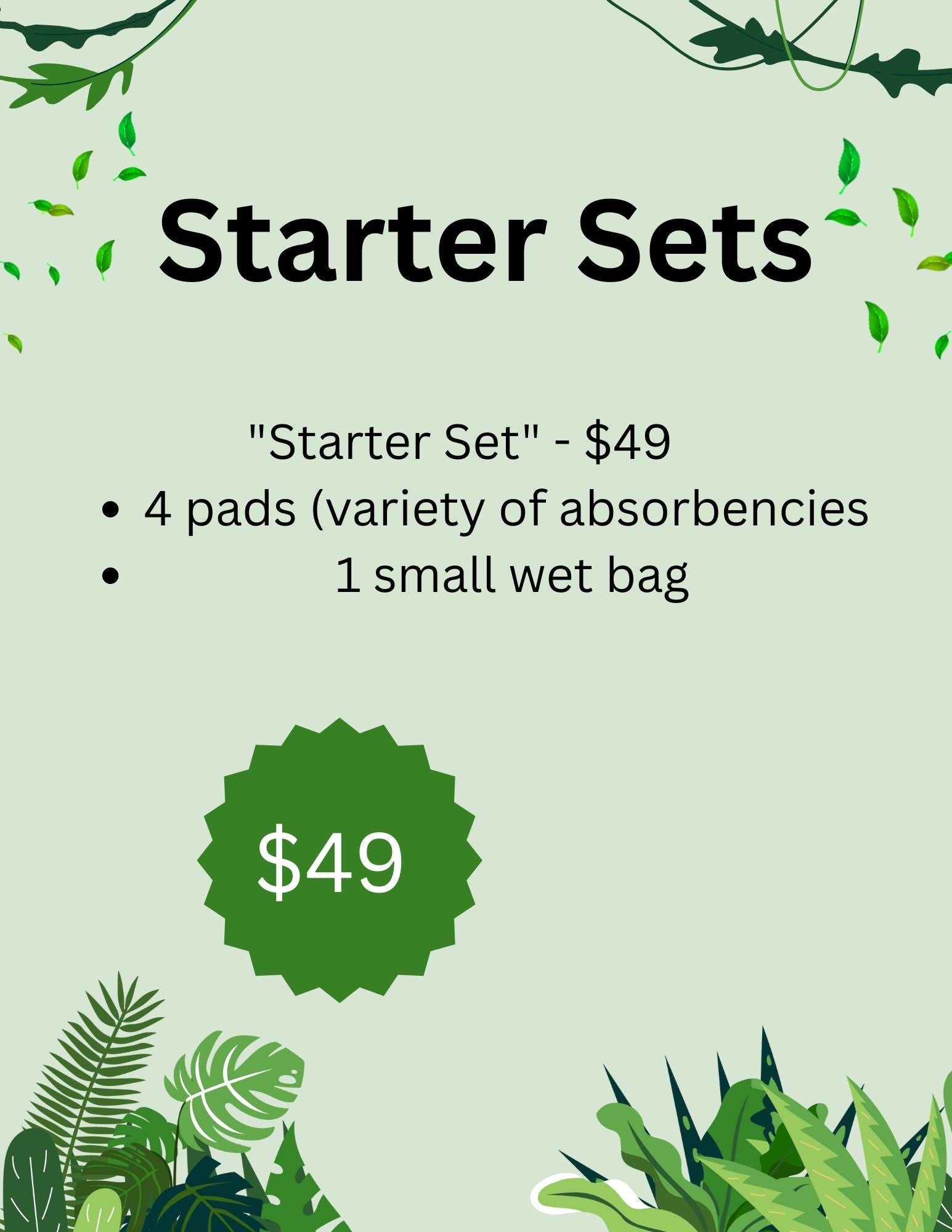 Cloth pad starter kit