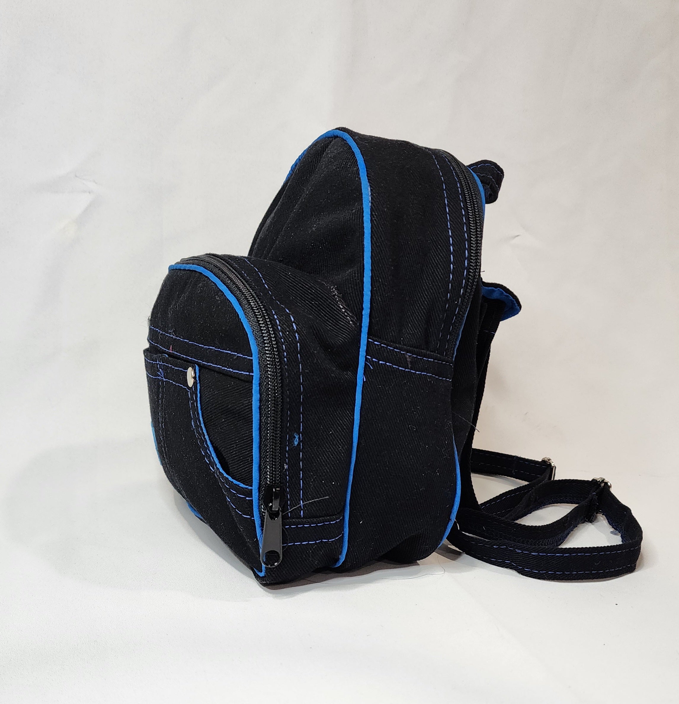 mini denim backpack