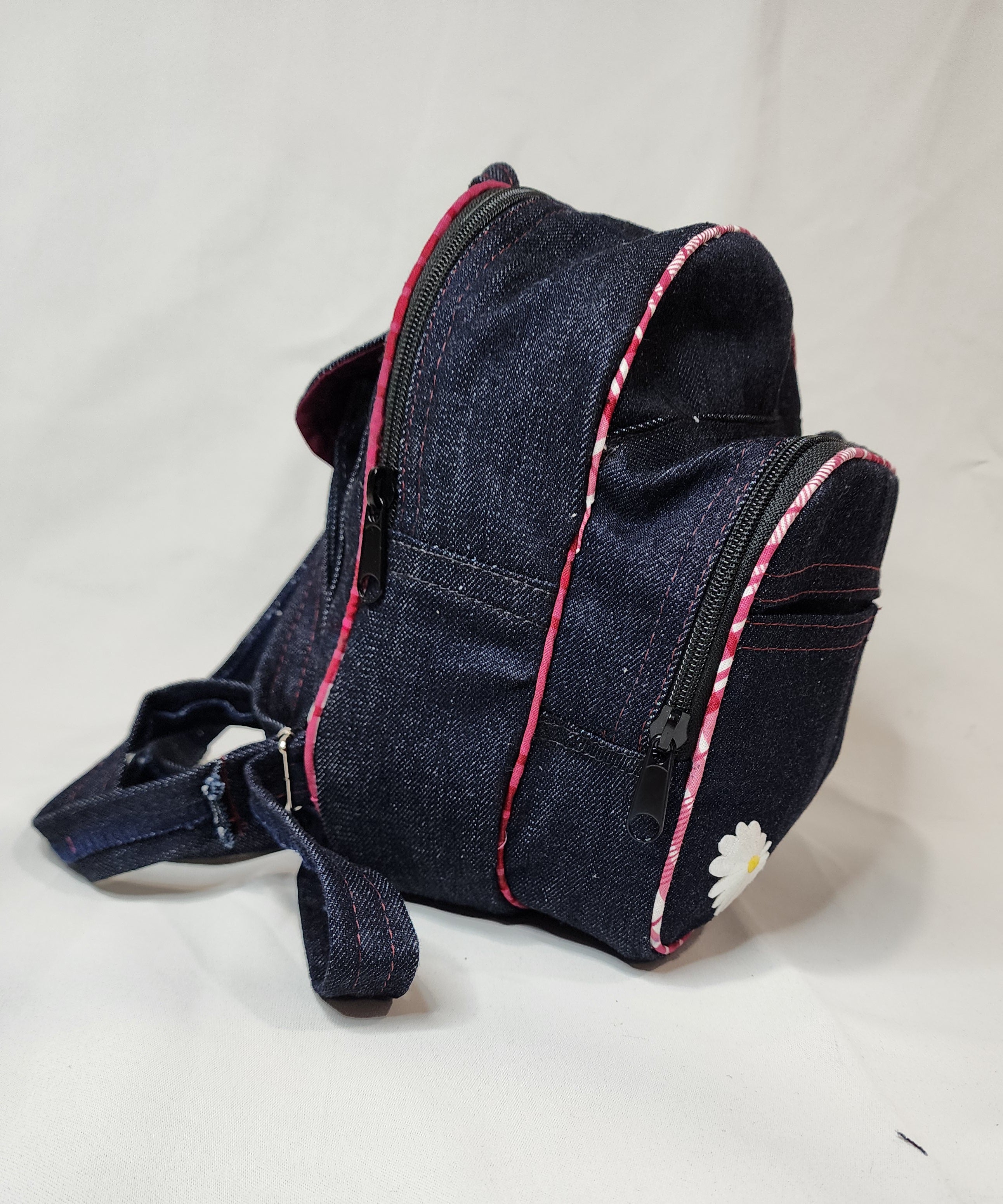 mini denim backpack