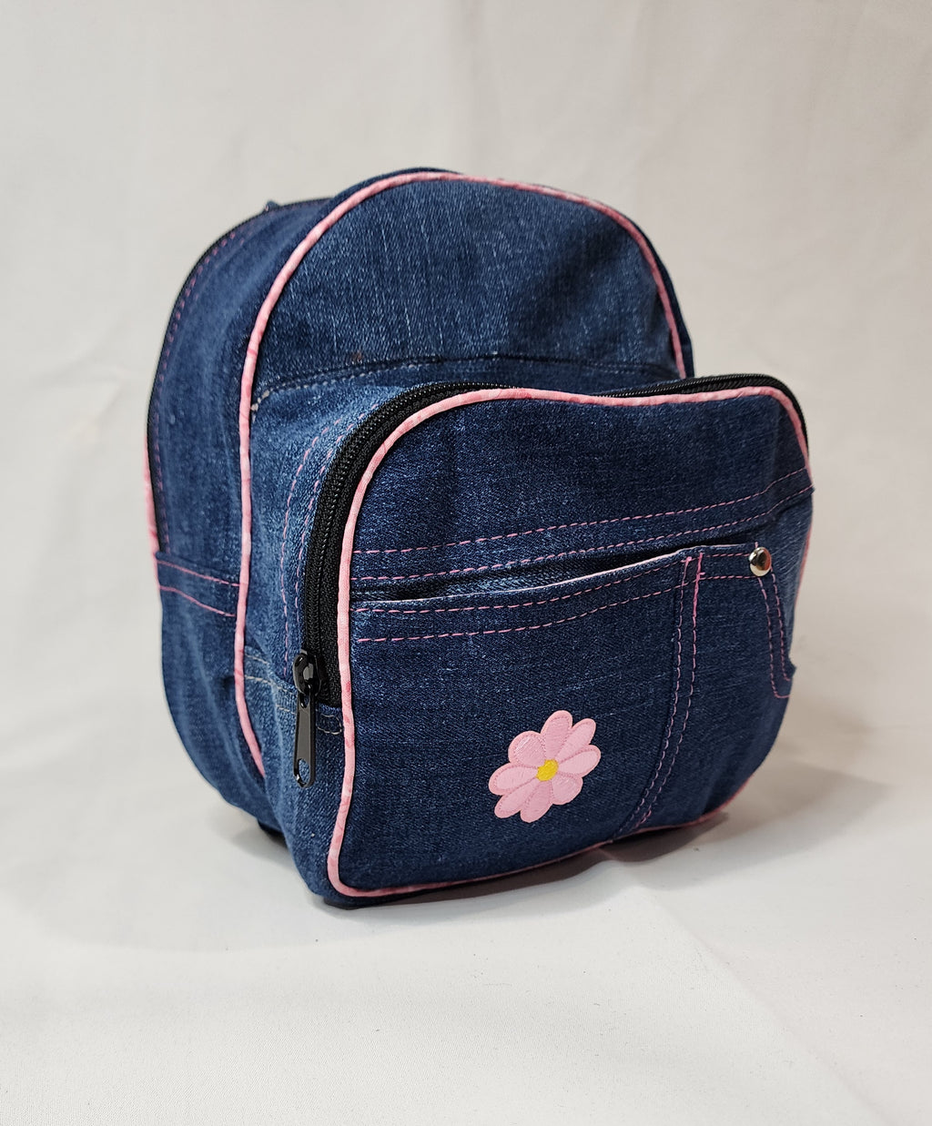 mini denim backpack