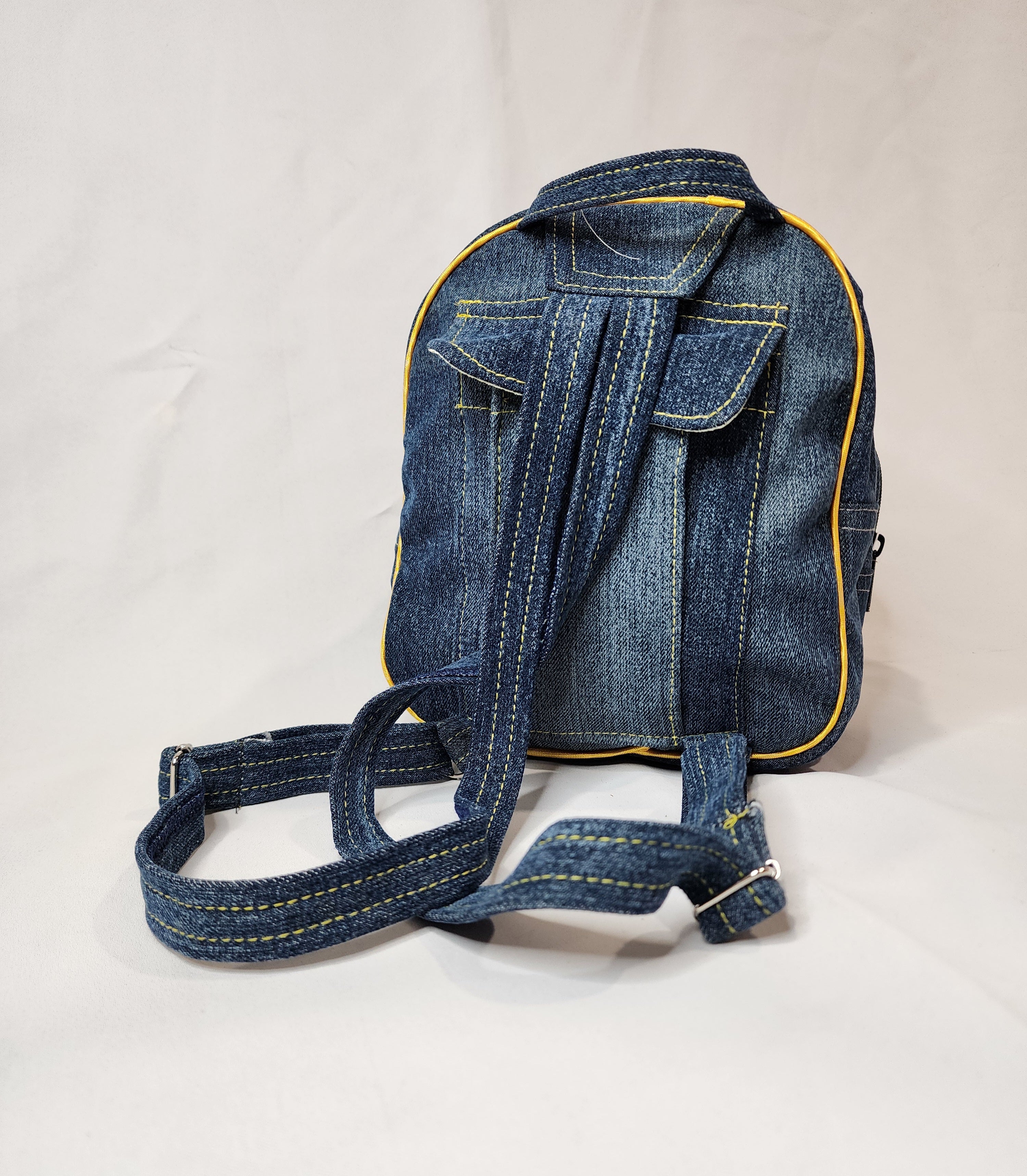 mini denim backpack